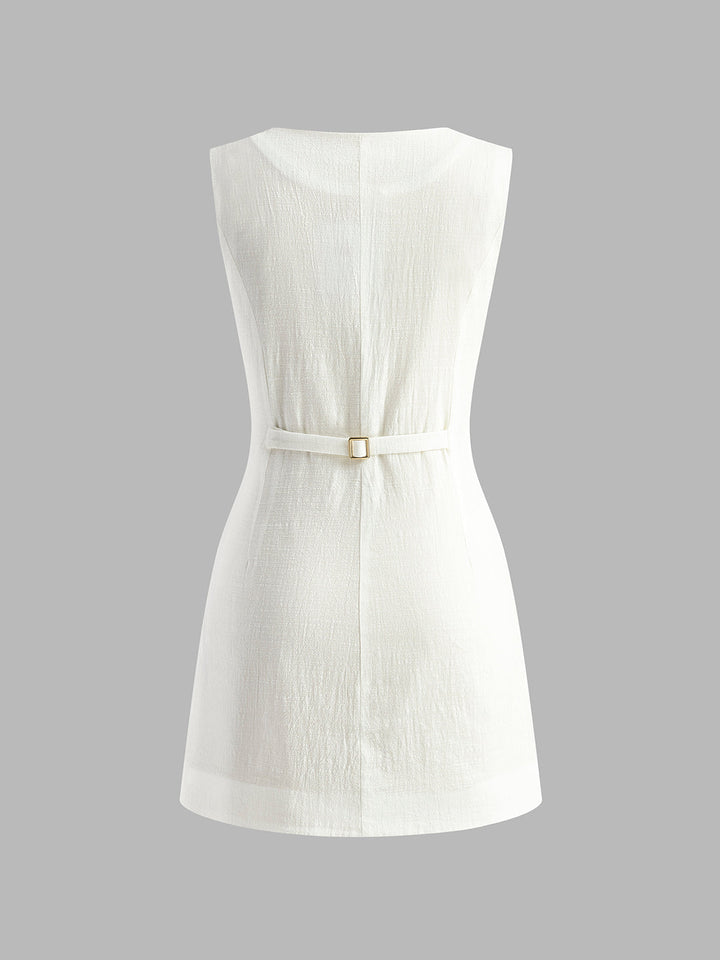 Baumwollkleid mit Knopfleiste vorne