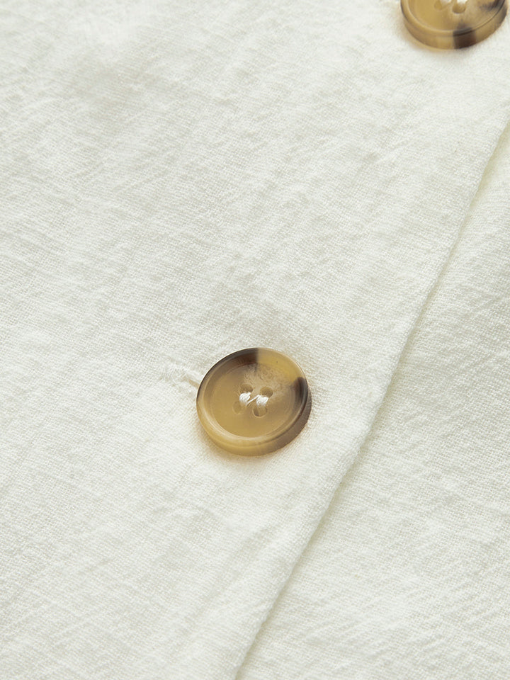 Baumwollkleid mit Knopfleiste vorne