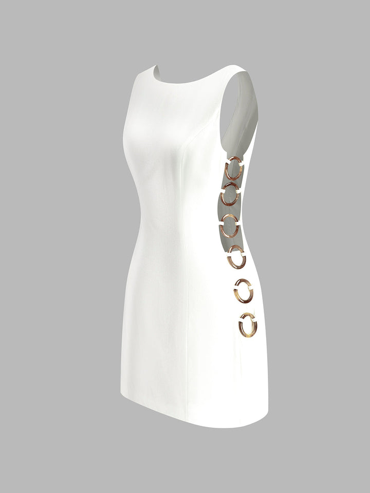 O-Ring Cutout Ärmelloses Kleid