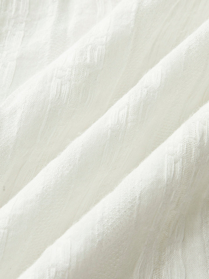 Halbdurchsichtiges Unifarbenes Kleid mit quadratischem Ausschnitt