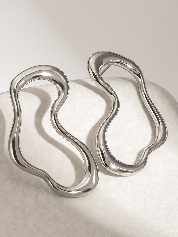 Unregelmäßige Metall-Ohrstecker
