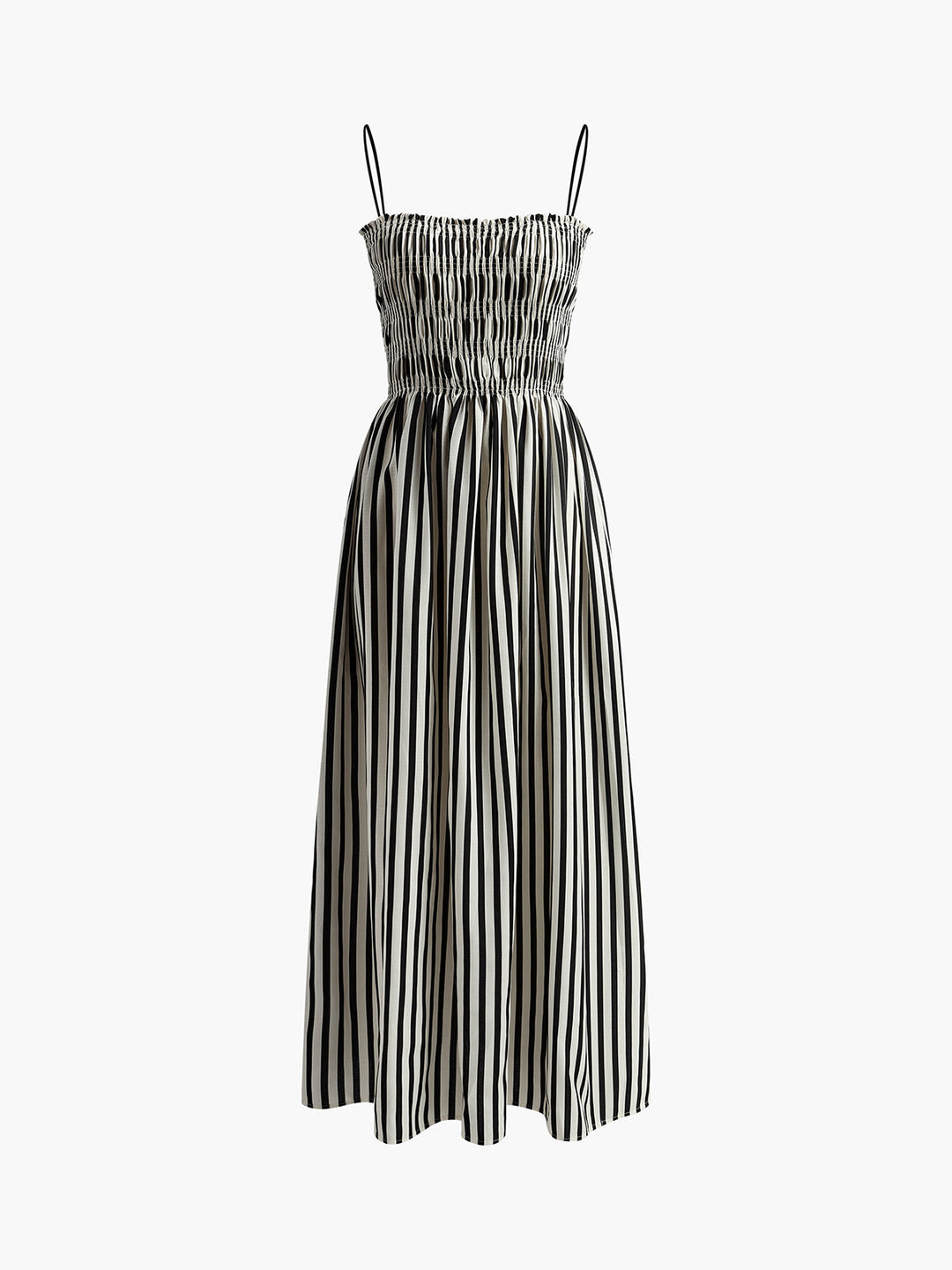 Ärmelloses Nadelstreifen-Langarmkleid