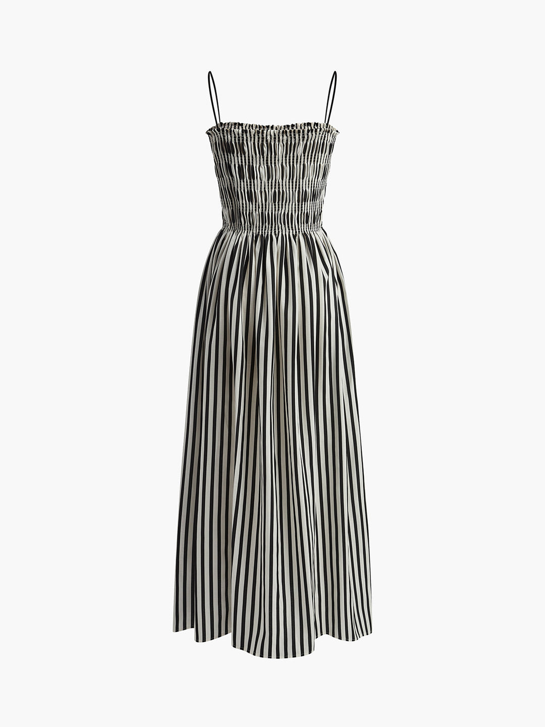 Ärmelloses Nadelstreifen-Langarmkleid