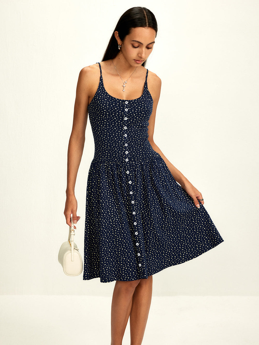 Reines Baumwollkleid mit Druck