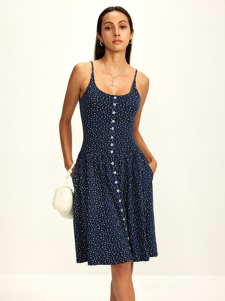 Reines Baumwollkleid mit Druck