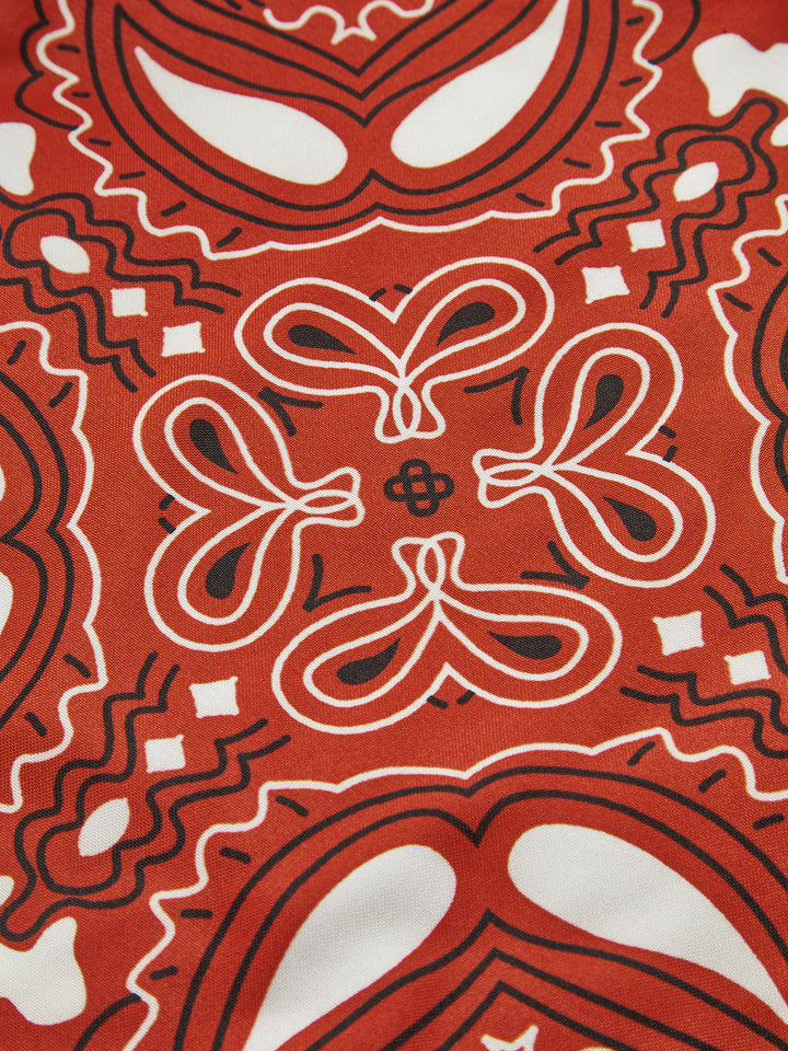 Paisley Print Weste mit Bindedetail