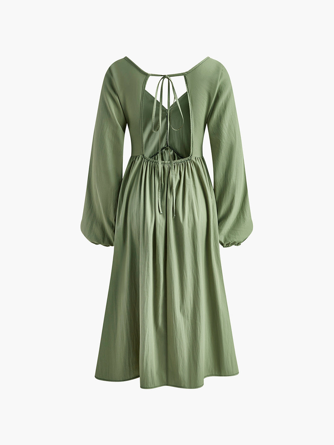 Lockere Falten-Kleid mit Gürtel