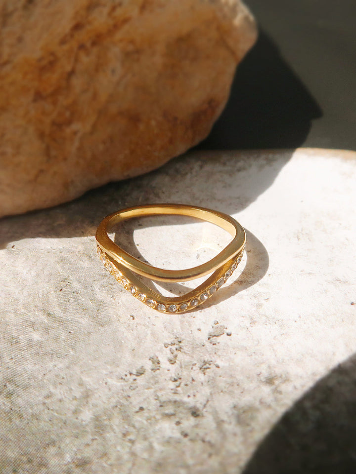 Goldener Diamant Wellenring
