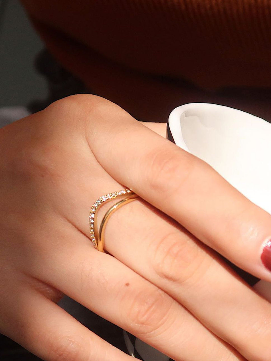 Goldener Diamant Wellenring