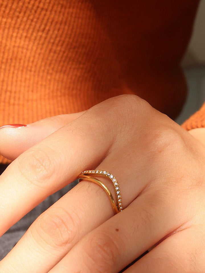 Goldener Diamant Wellenring