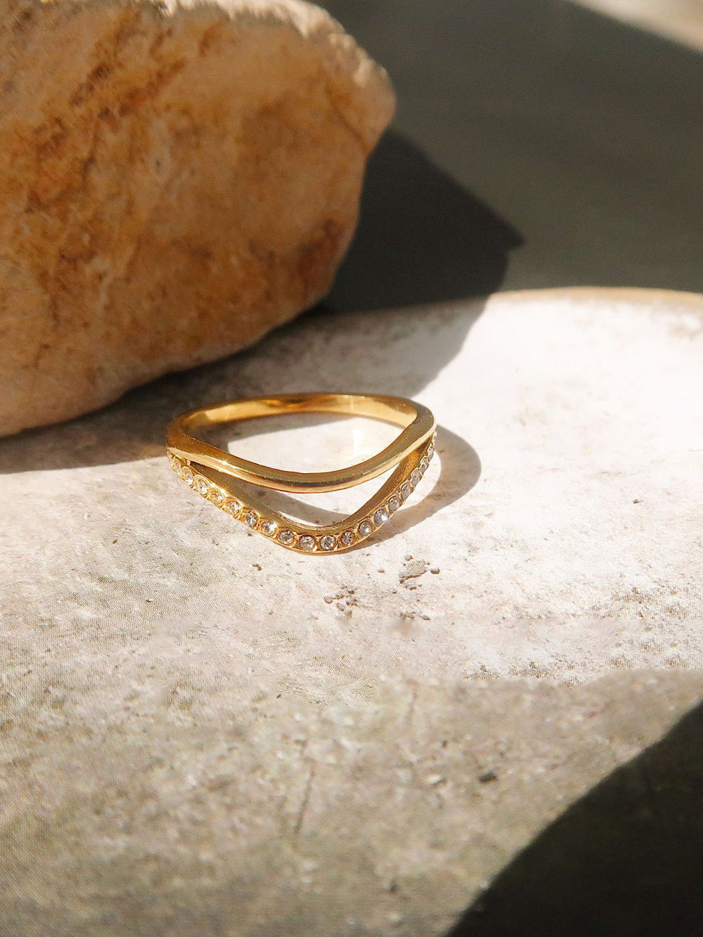 Goldener Diamant Wellenring