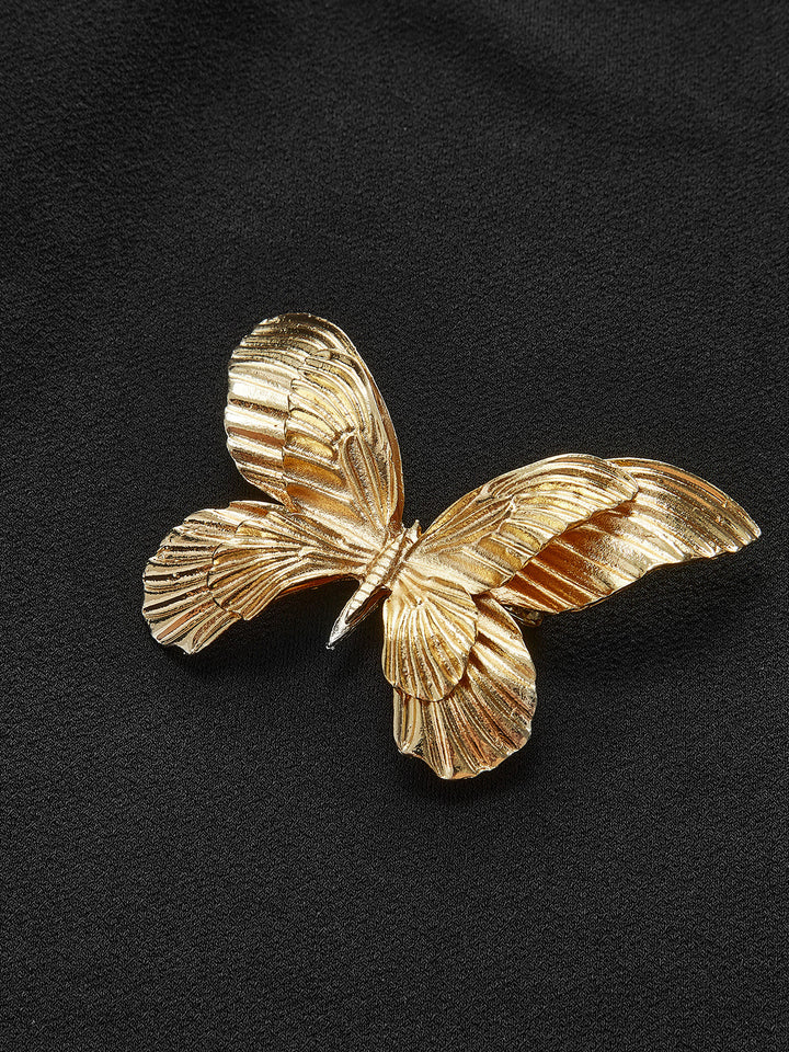 Asymmetrisches Metall-Schmetterling-Oberteil mit einem Schulterträger