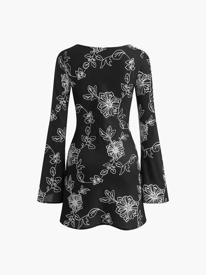 Vintage reine Baumwolle Jacquard Kleid