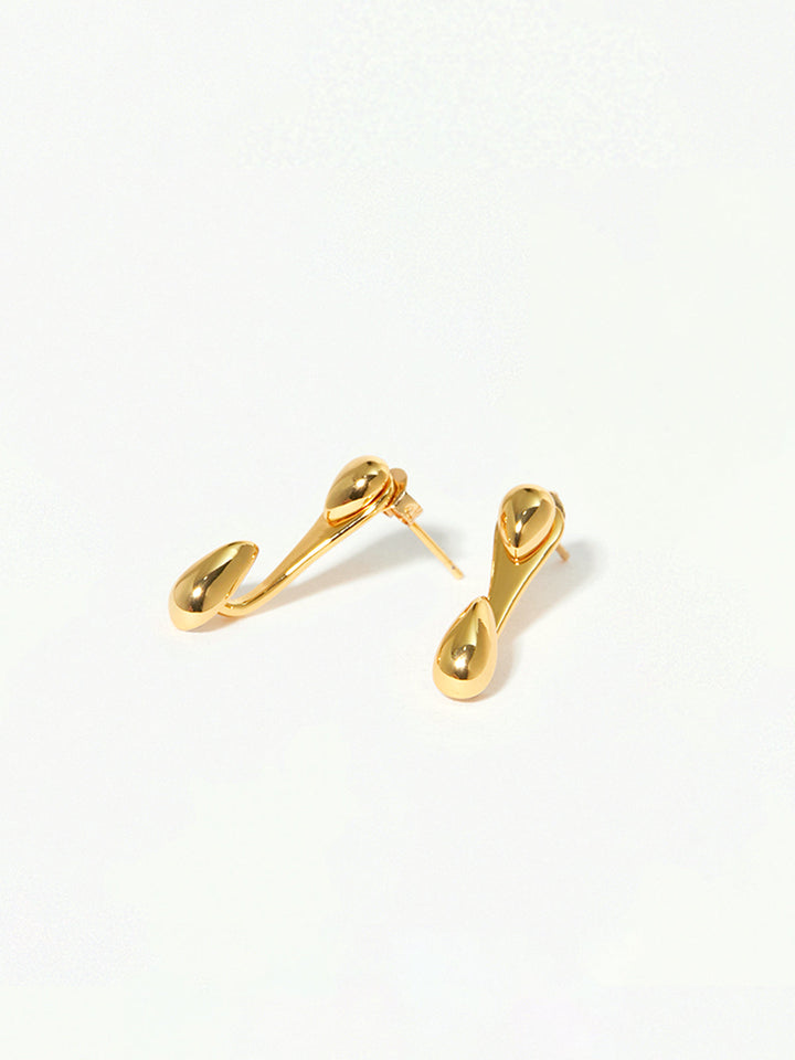 Doppel-Tropfen-Ohrstecker
