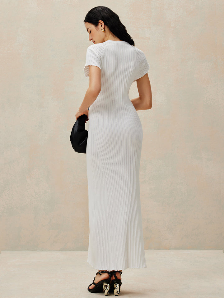 Strickkleid mit Metalldekor