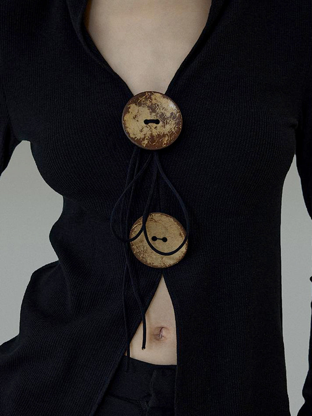 Boho-Split-Strick-T-Shirt