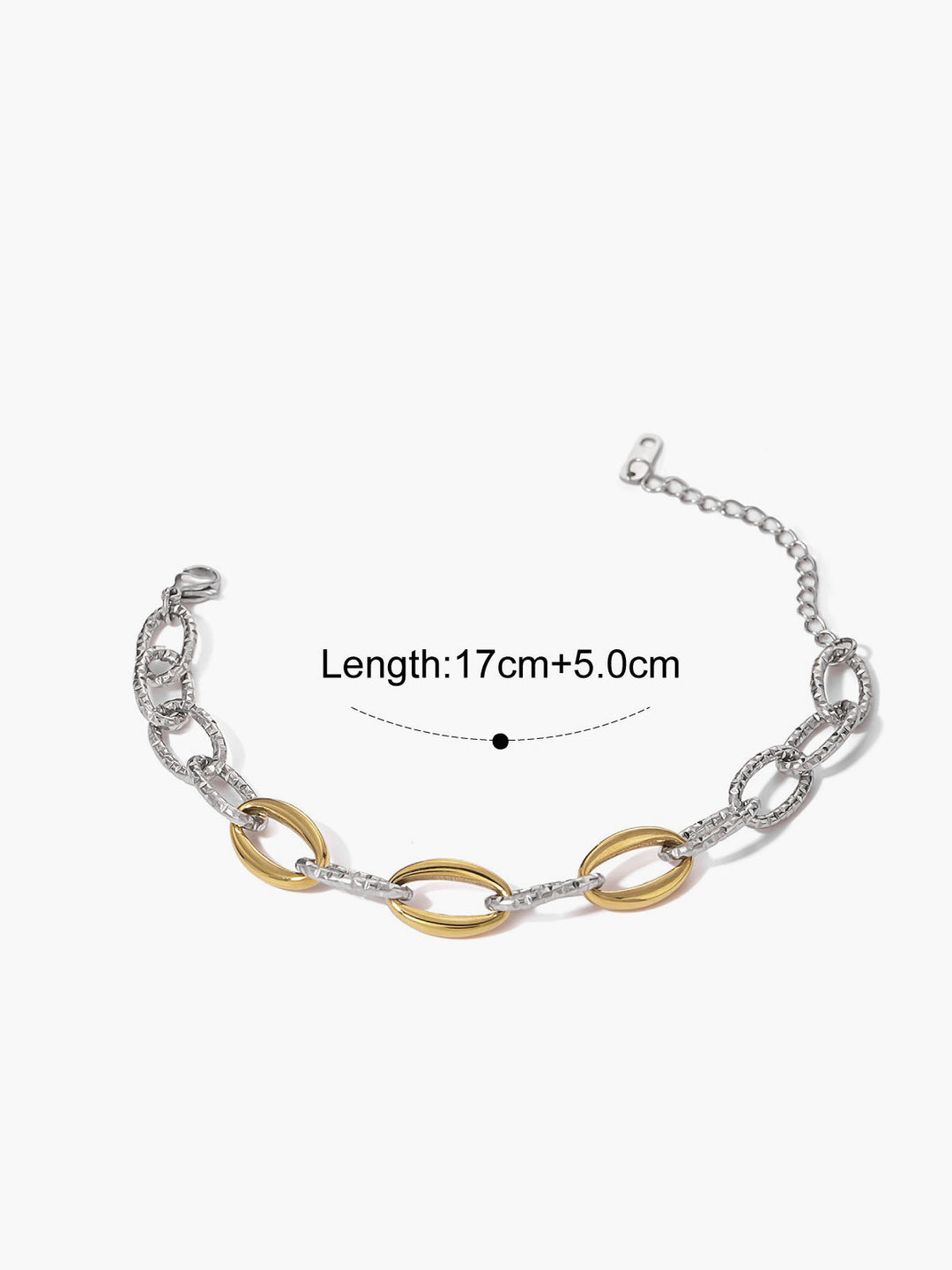 Goldfarbenes & Silbernes Gliederarmband