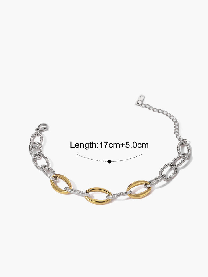 Goldfarbenes & Silbernes Gliederarmband
