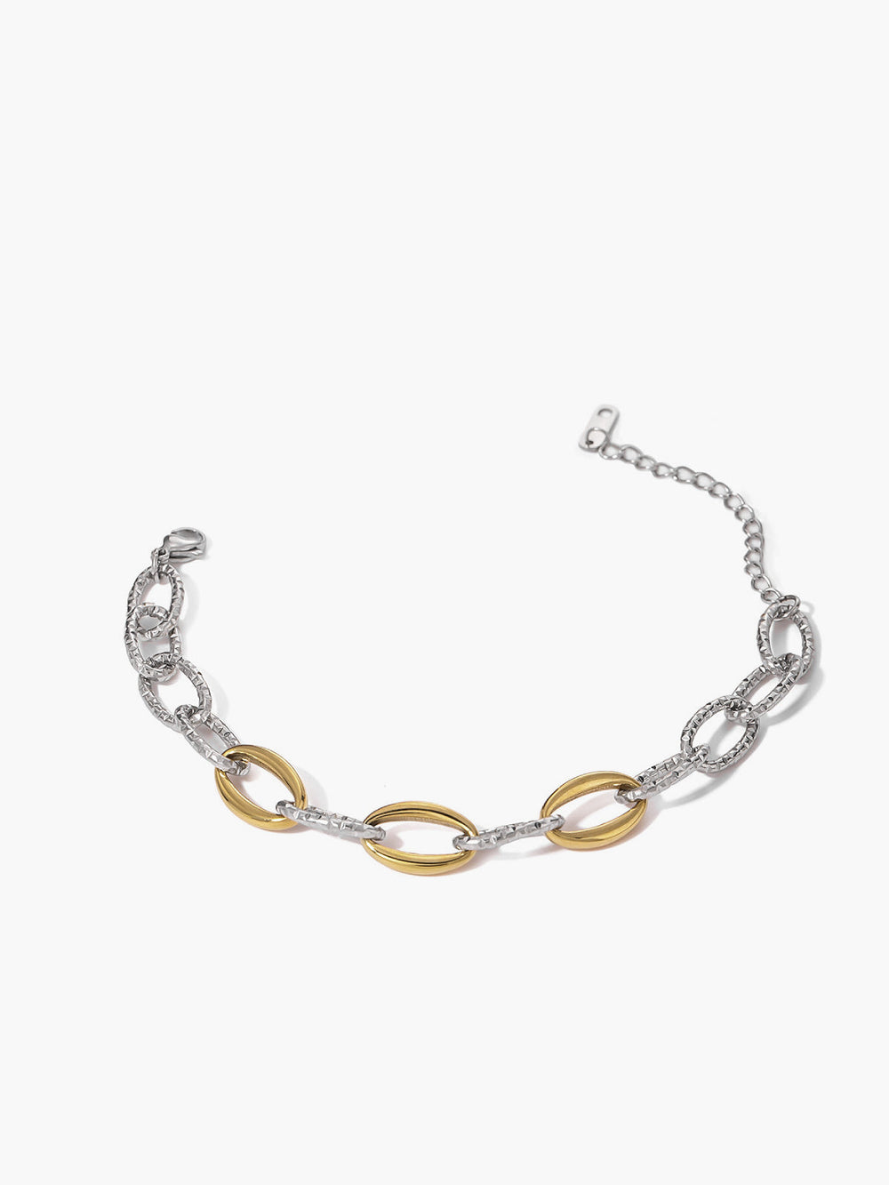 Goldfarbenes & Silbernes Gliederarmband