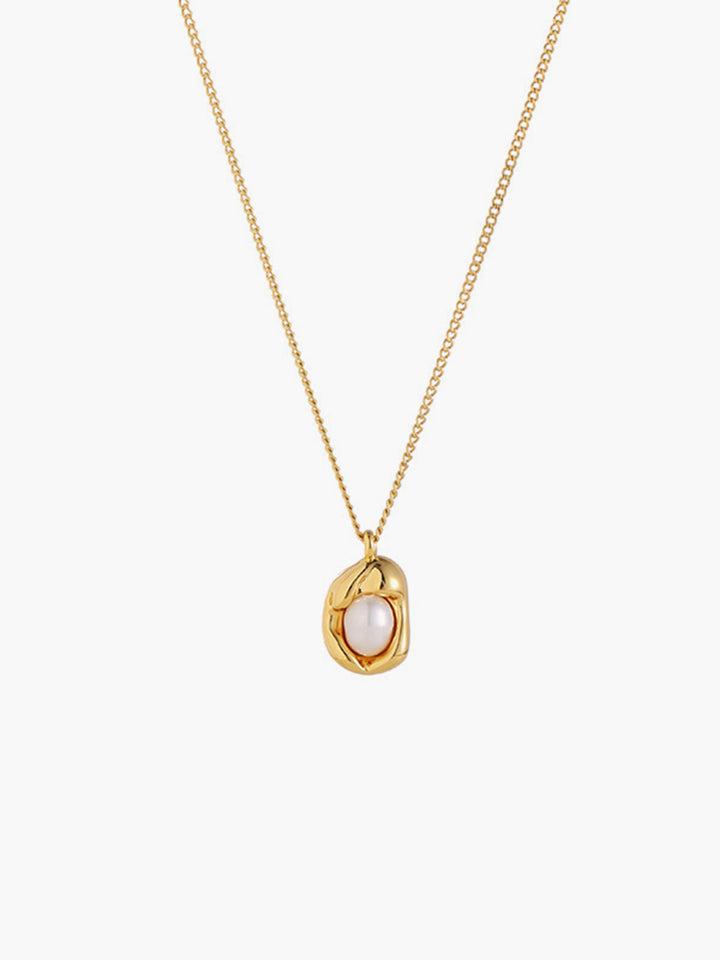 Goldfarbene Perlenglieder-Halskette