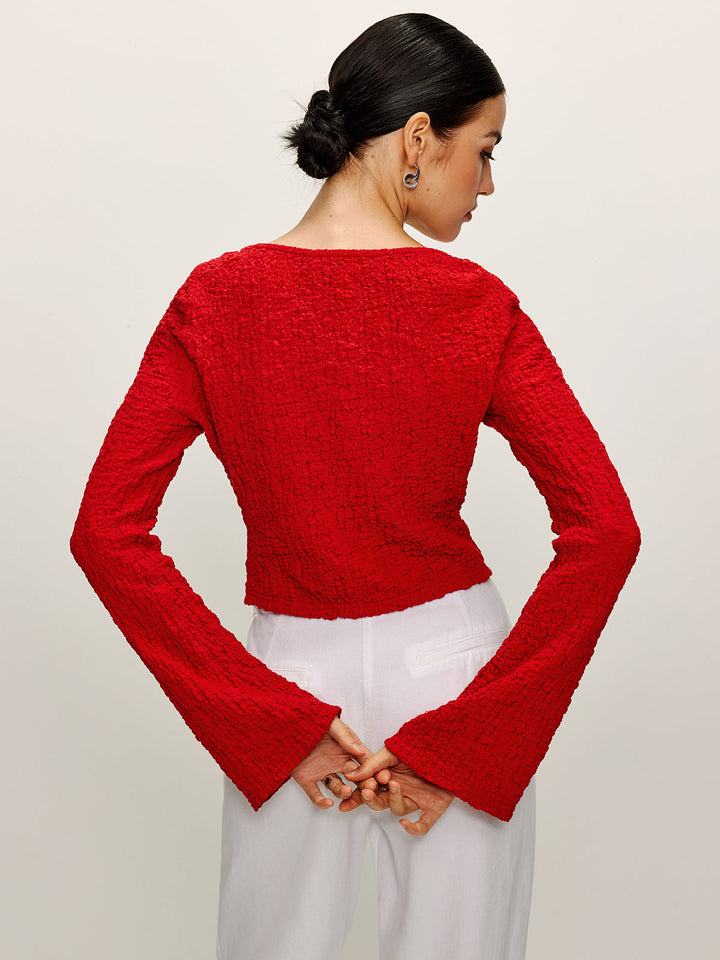 Baumwollmischungen Bind Front Weiche Bluse