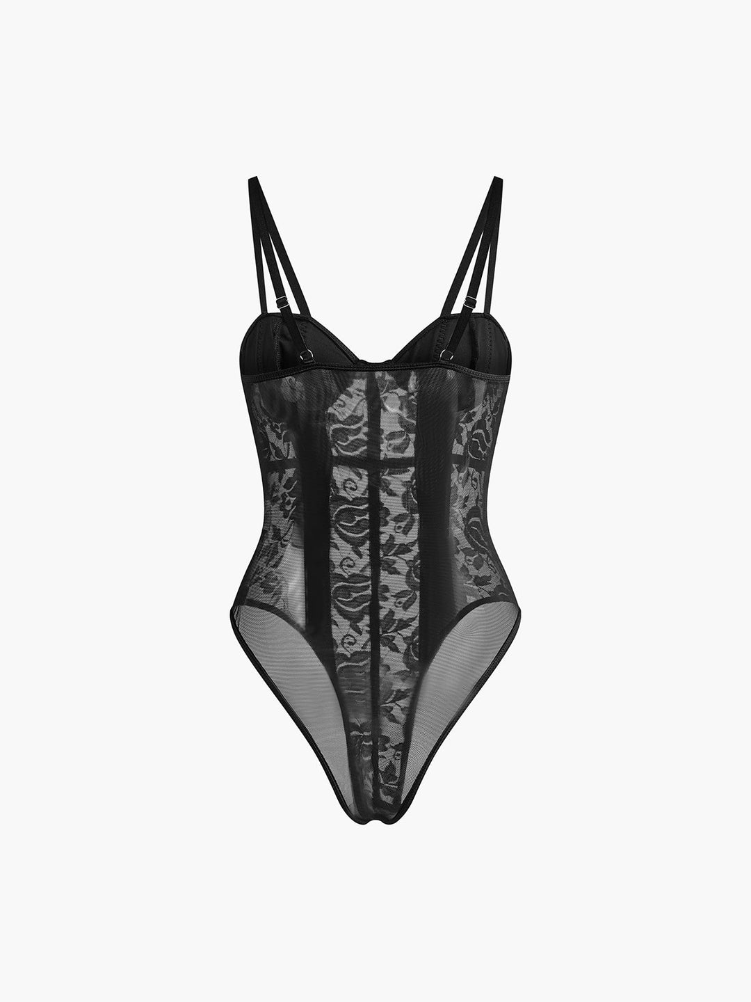 Spitzen-Corsage-Bodysuit mit Herzausschnitt