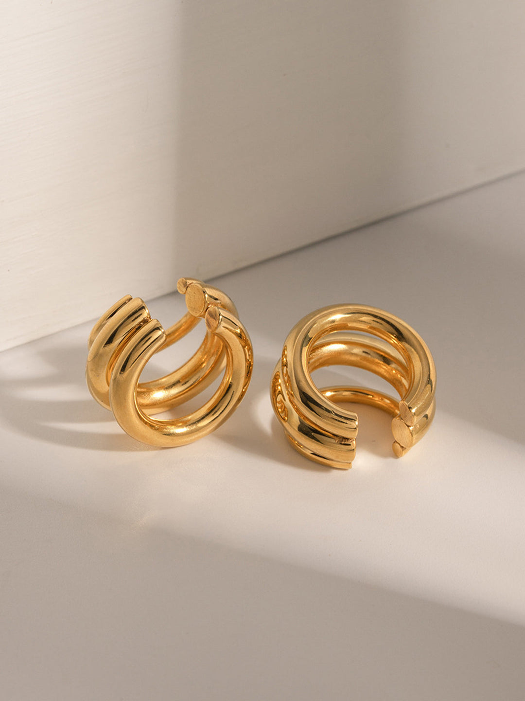 Mehrschichtige Chubby Hoop Ohrring-Manschette
