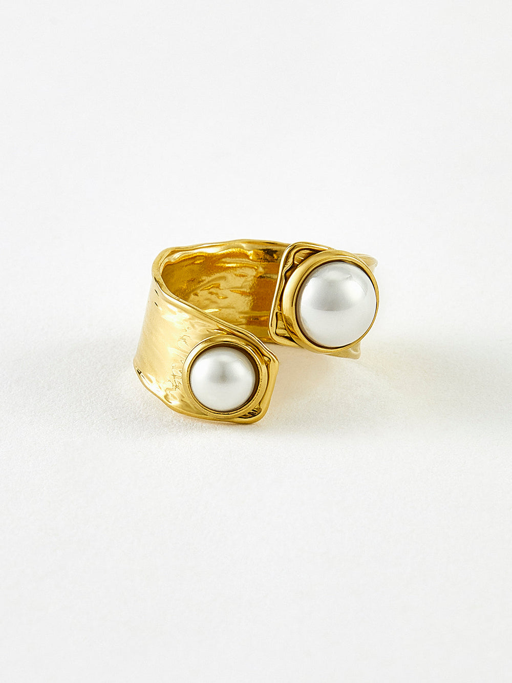 Goldene Tunnelperlen-Ring