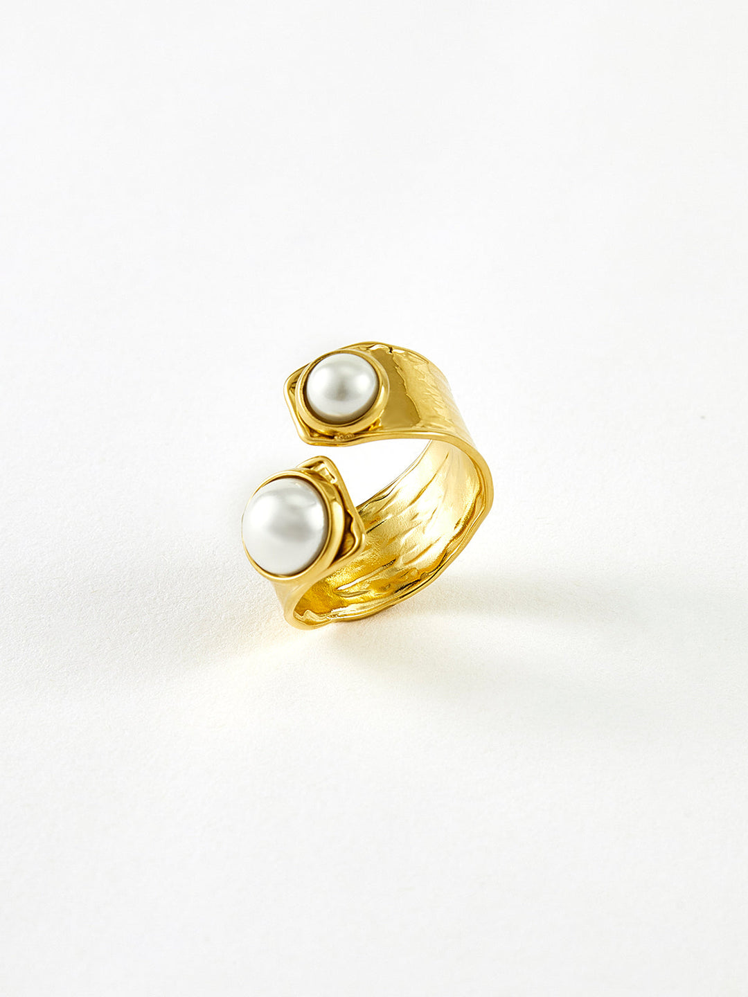 Goldene Tunnelperlen-Ring