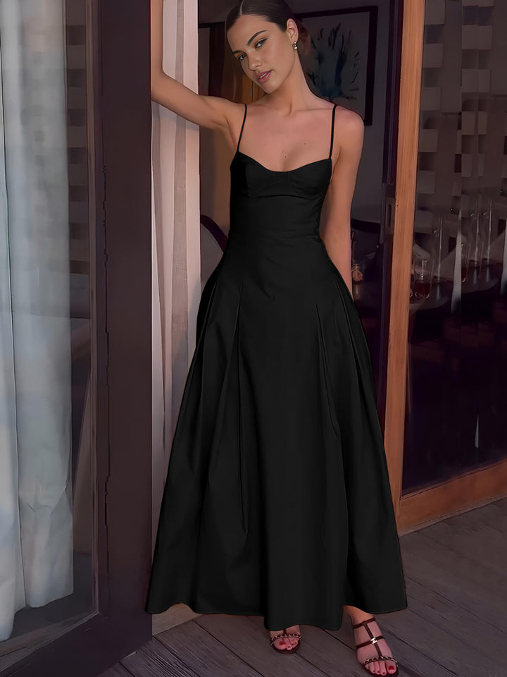 Falten-Cami-Maxikleid