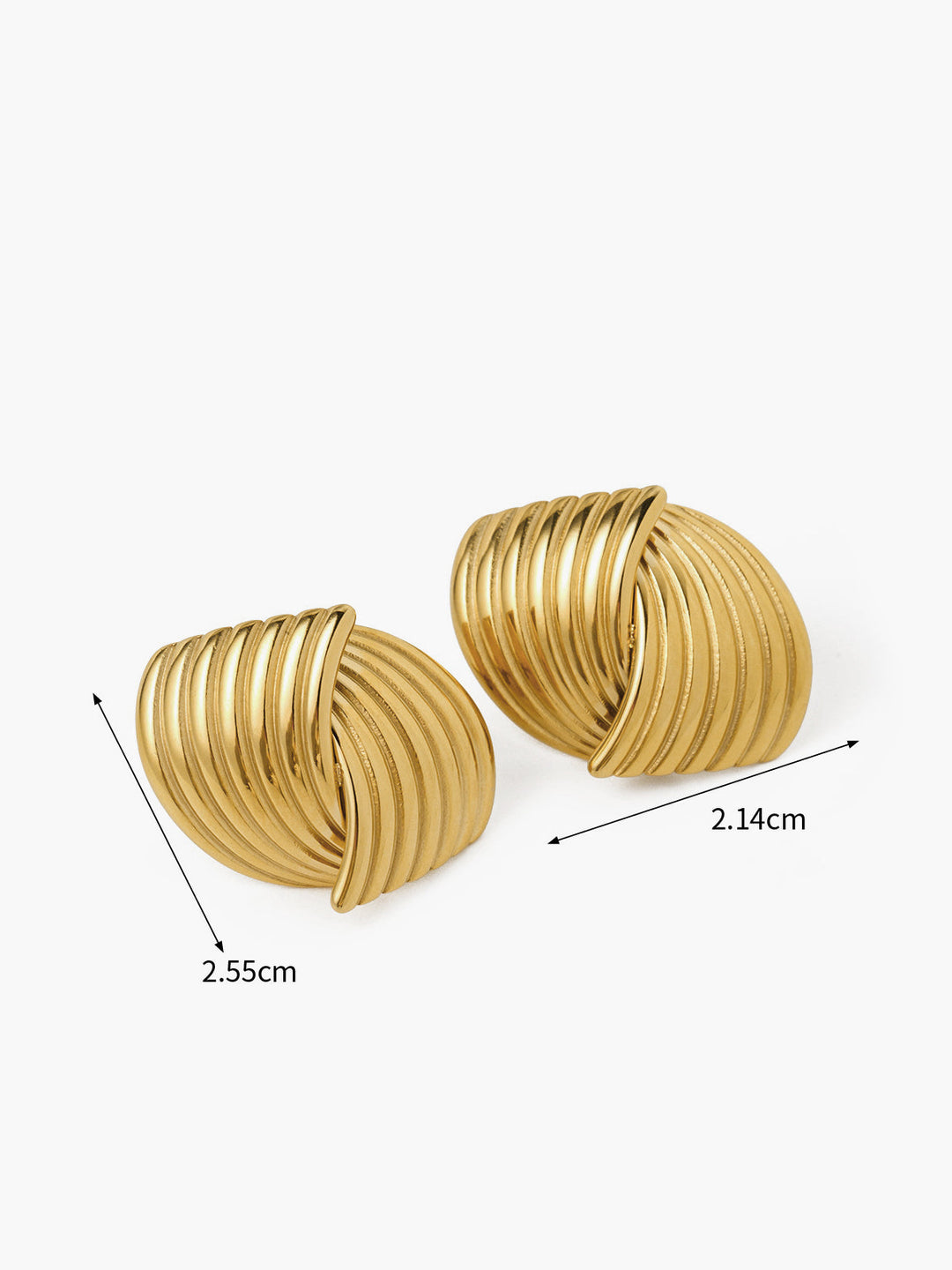 Klobige Goldene Verdrehte Ohrringe