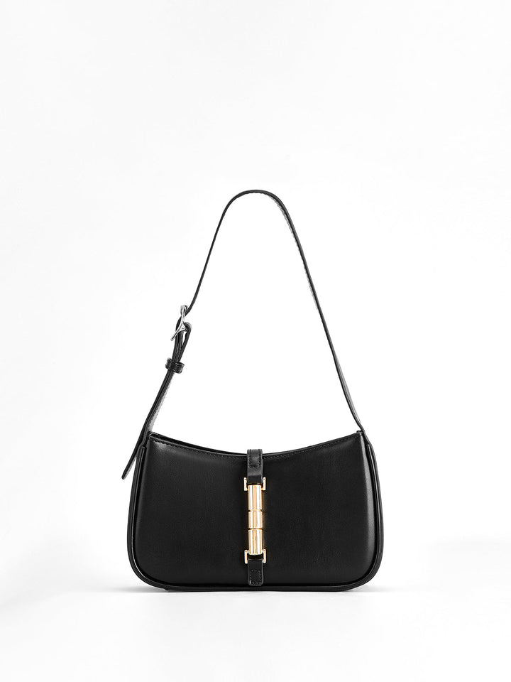 Goldene Wist Lock Schultertasche