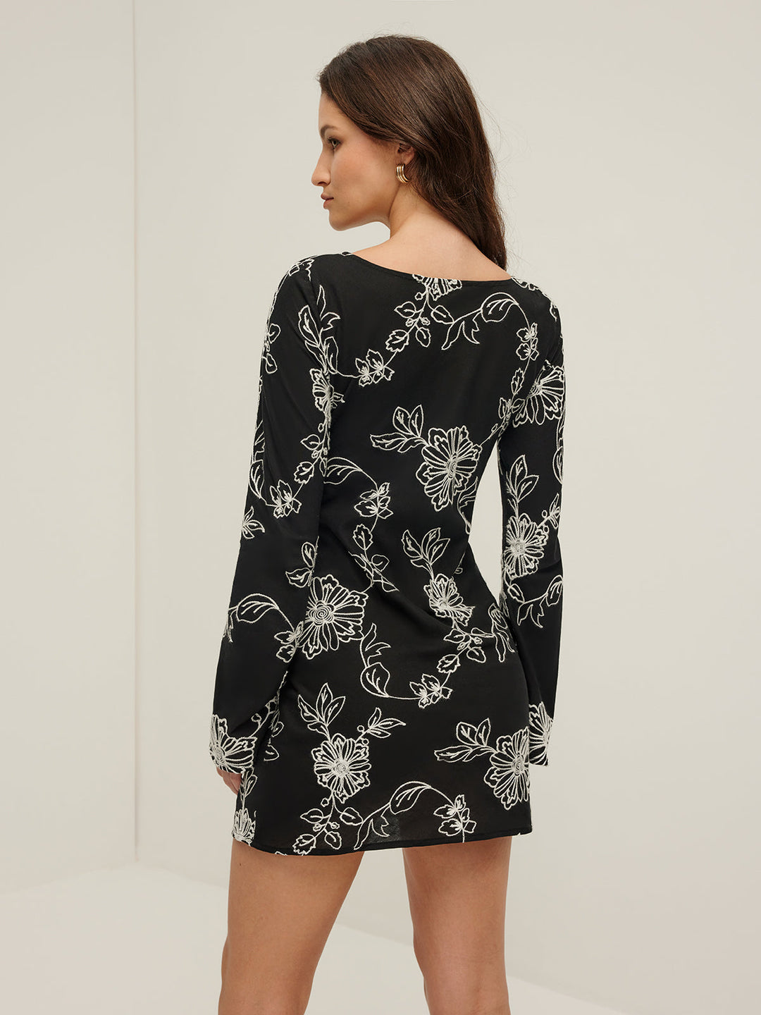 Vintage reine Baumwolle Jacquard Kleid