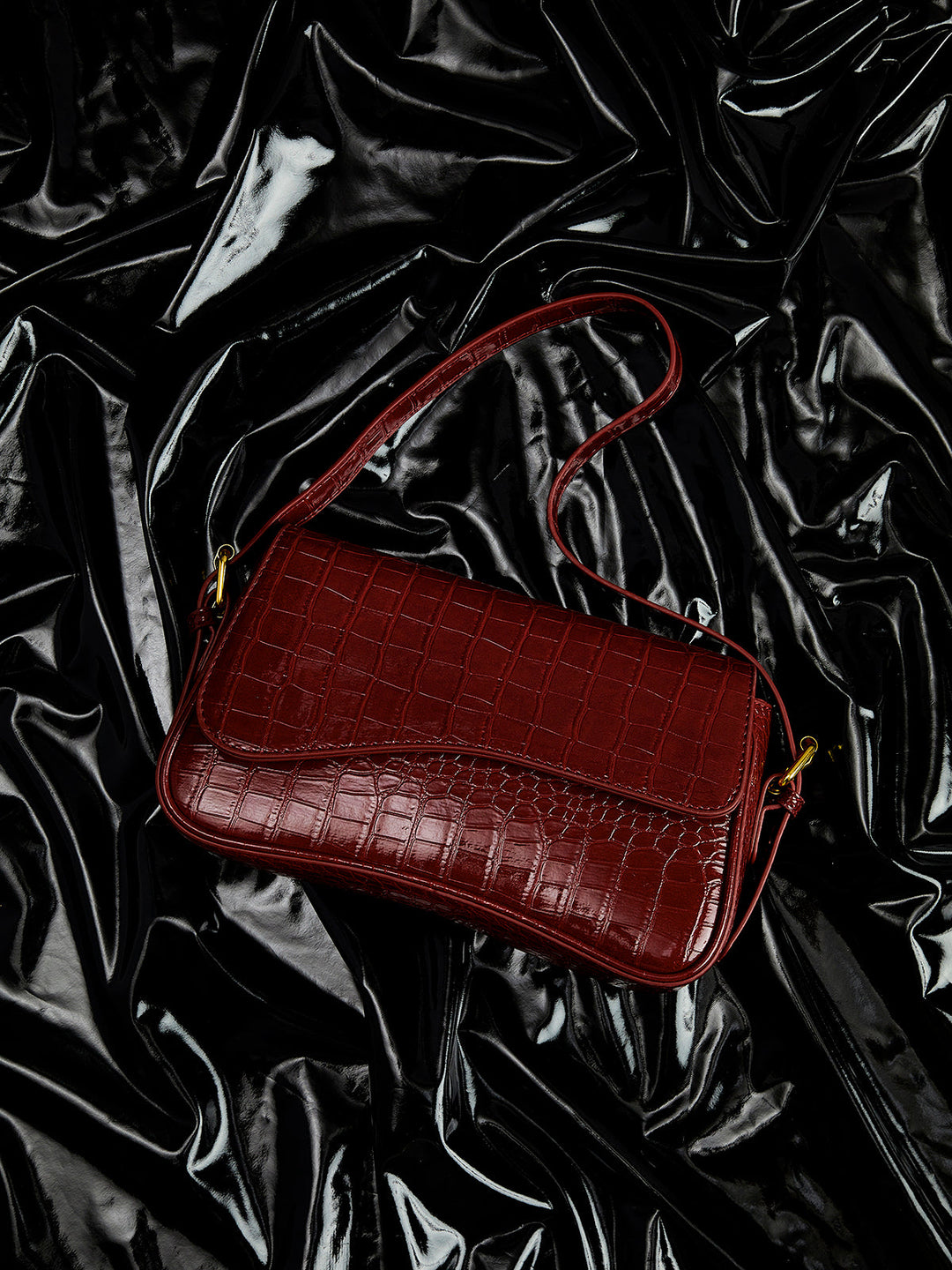 Buckle Karierter Kleine Achseltasche
