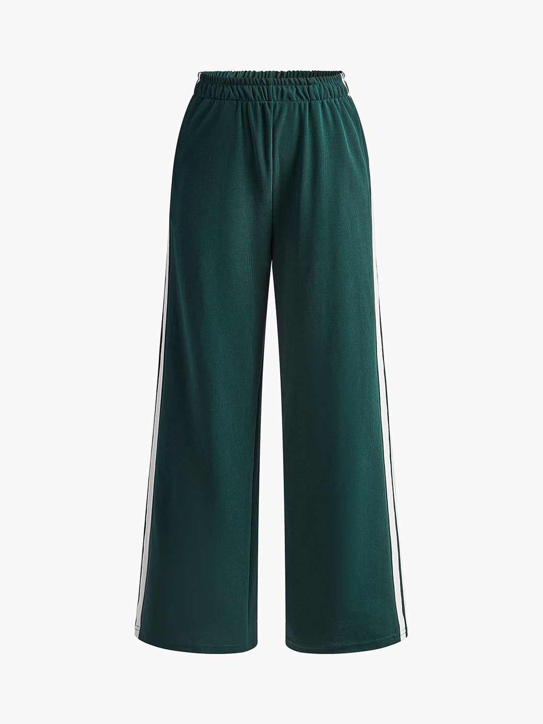 Lässige Patchwork-Hose mit Streifen
