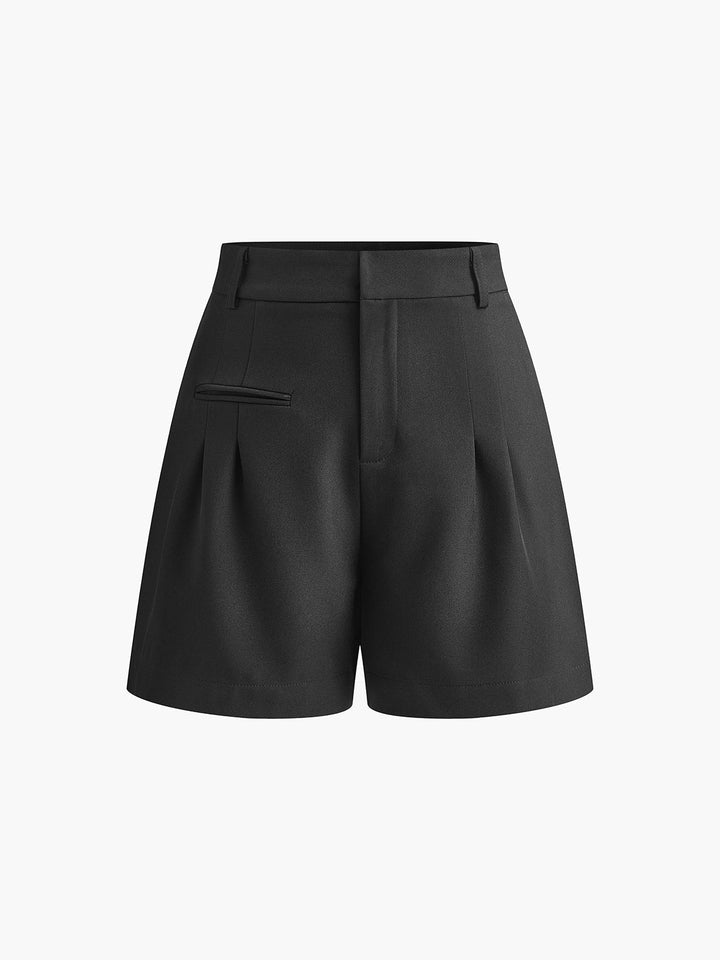 Semi-Sheer Mid-Waist Shorts Ohne Gürtel