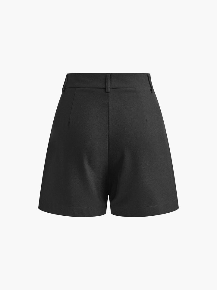 Semi-Sheer Mid-Waist Shorts Ohne Gürtel