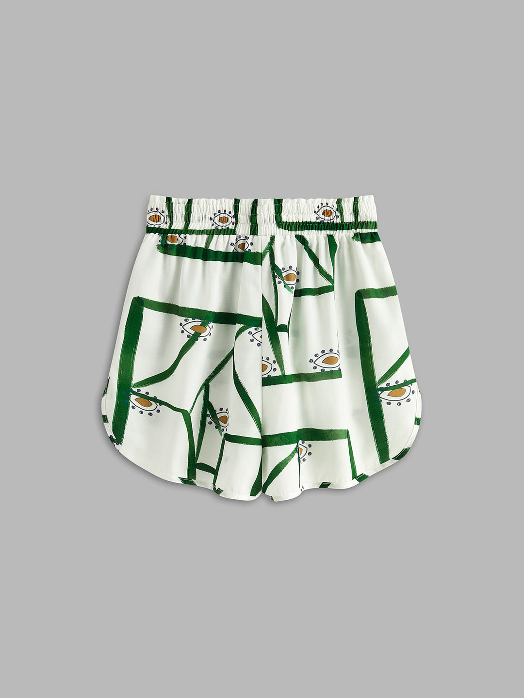 Print Kordelzug-Shorts-Set