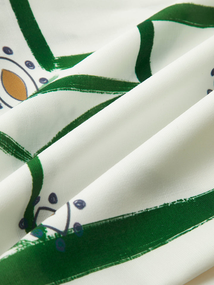 Print Kordelzug-Shorts-Set