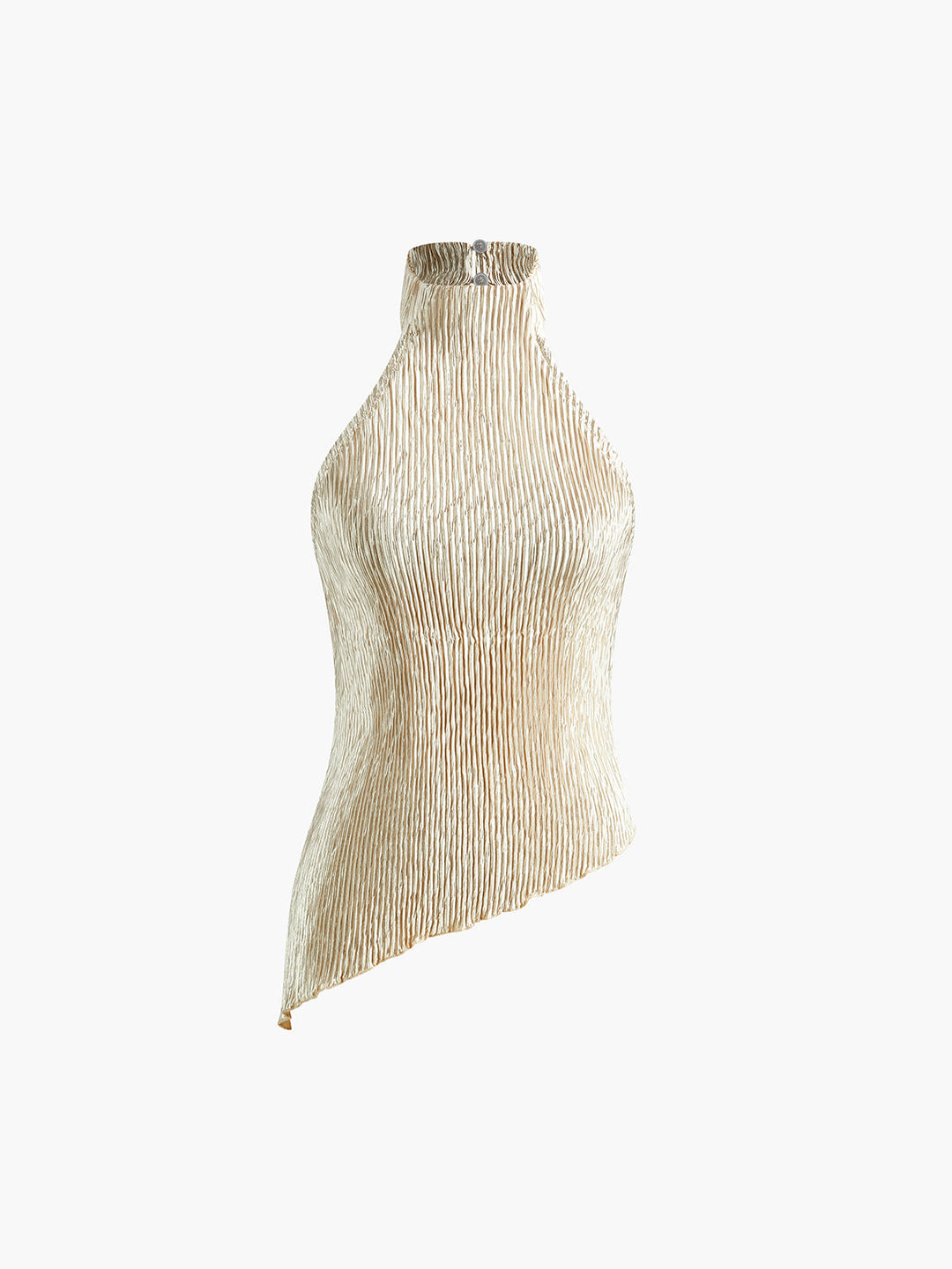 Asymmetrisches Neckholder-Crop-Top mit Palazzo-Hosen-Set