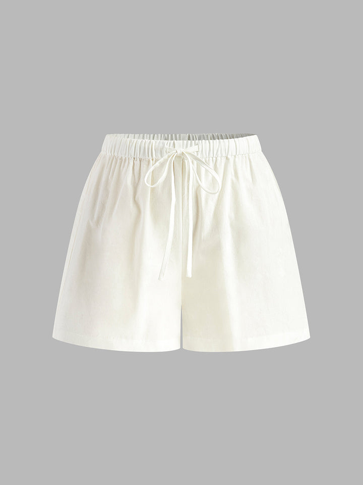 Latzhose Geteilter Freizeitshorts-Set