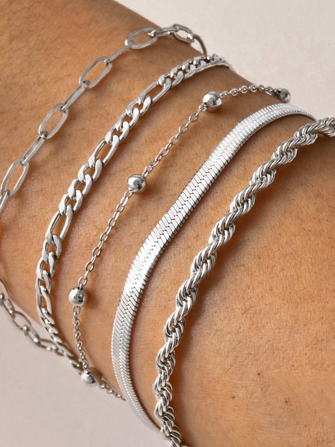 5 Stück Geometrische Goldene Kettenarmband