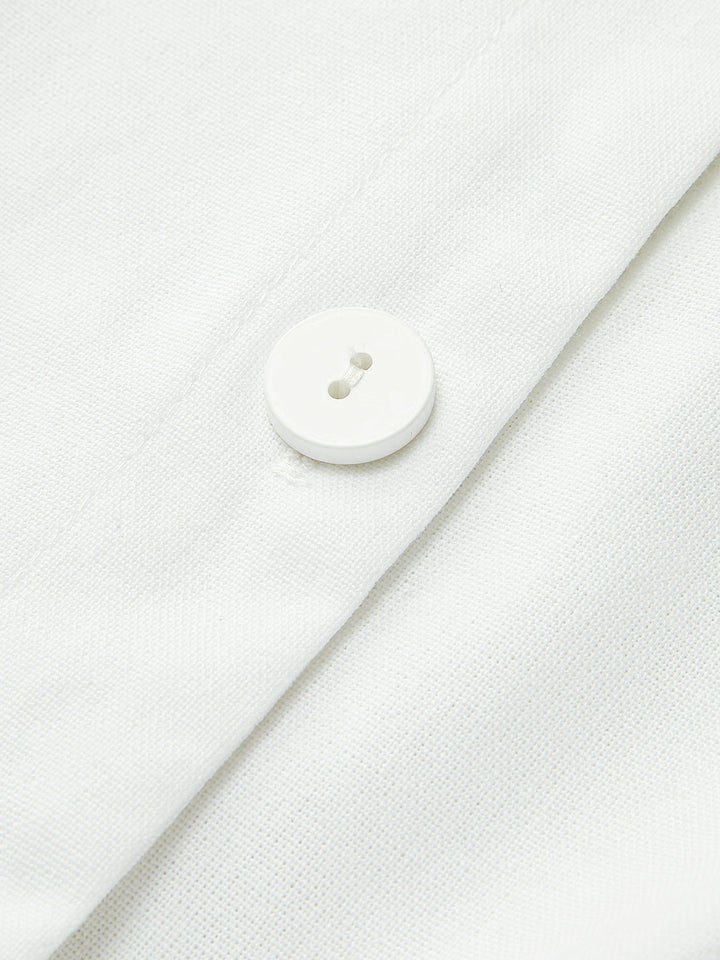 Leinenmischung Hemdkragen Tanktop