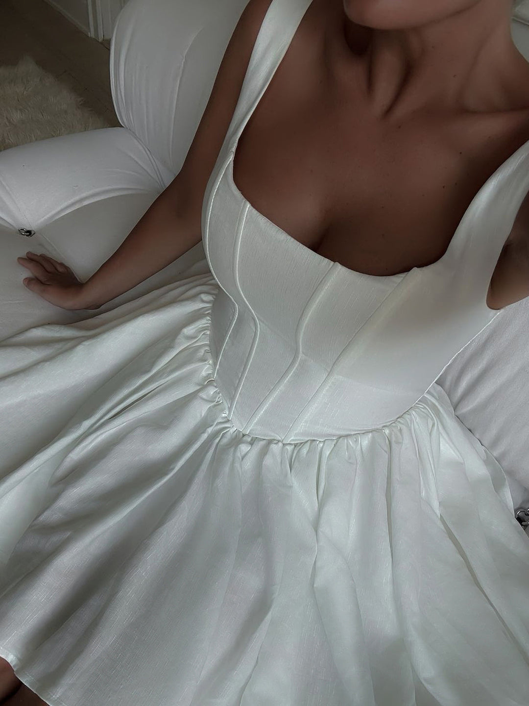 Französisch Elegantes Einfaches Kurzes Kleid