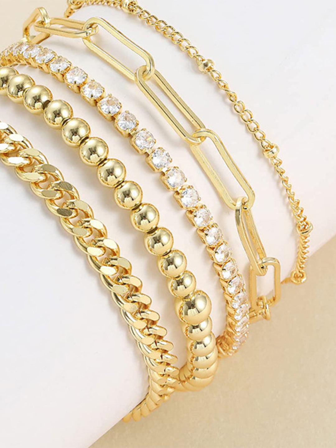 5 Stück Goldene Geometrische Armband