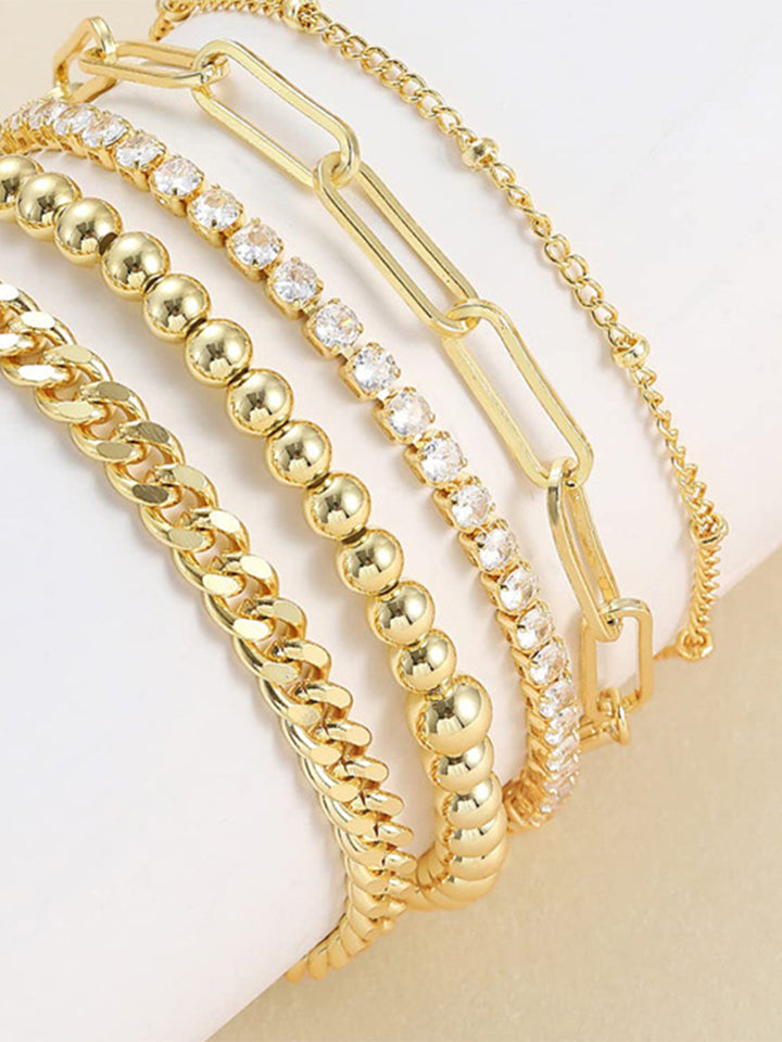 5 Stück Goldene Geometrische Armband