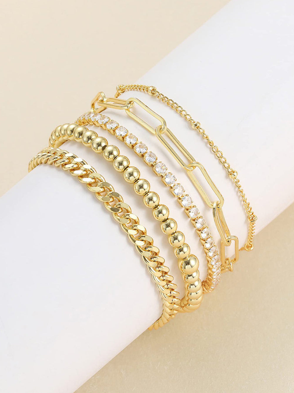 5 Stück Goldene Geometrische Armband