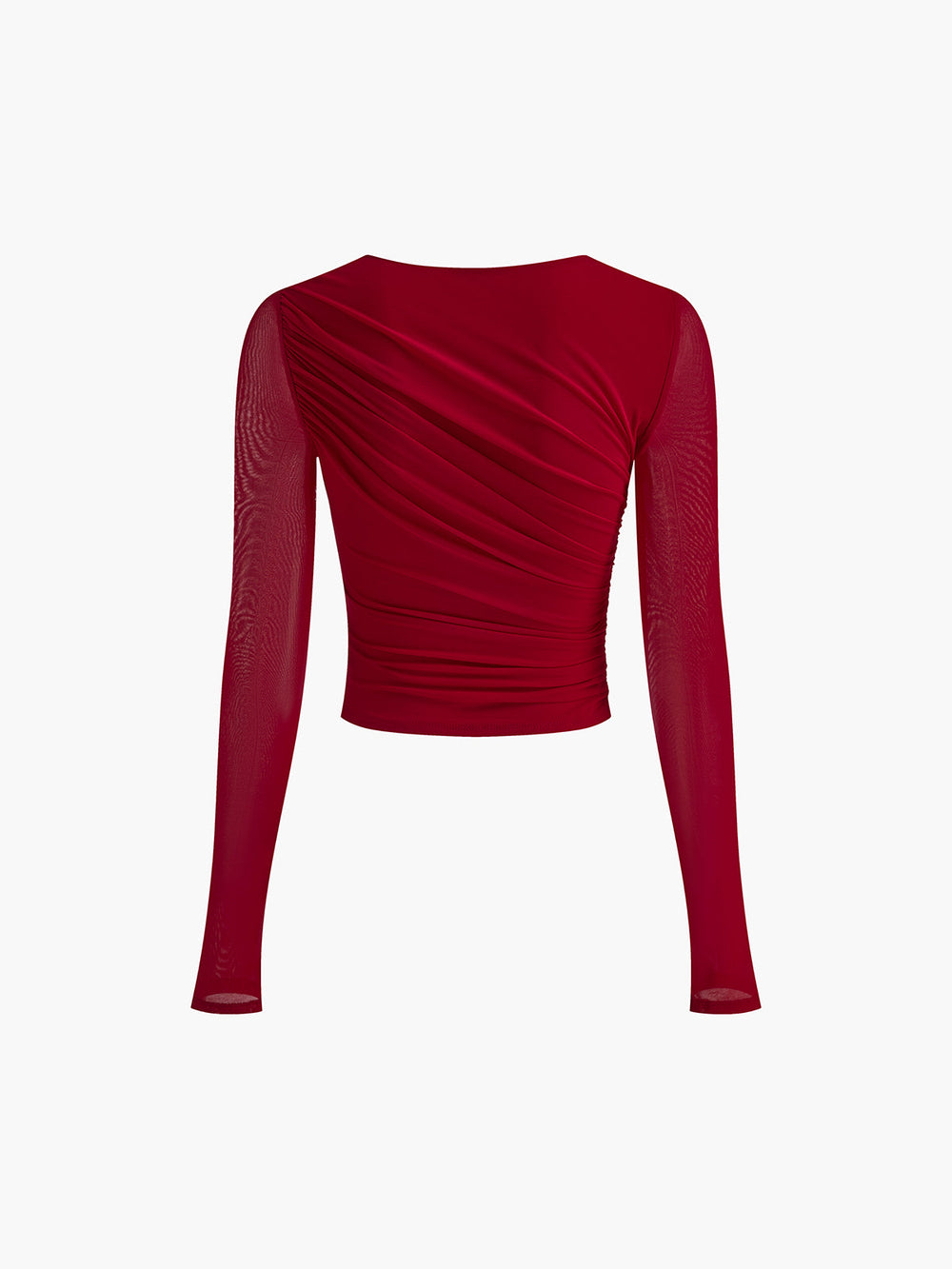 Plissiertes Jersey-T-Shirt