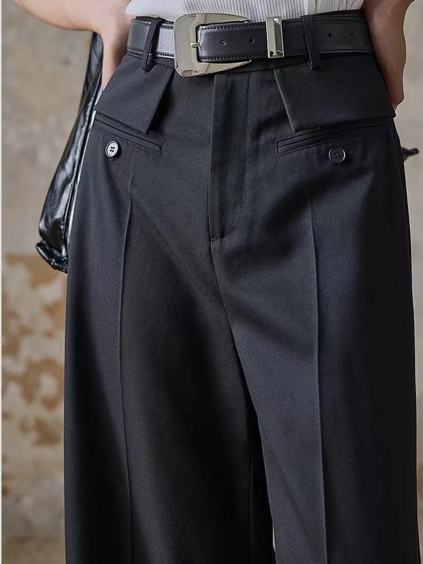 High-Waist Schlaghosen ohne Gürtel