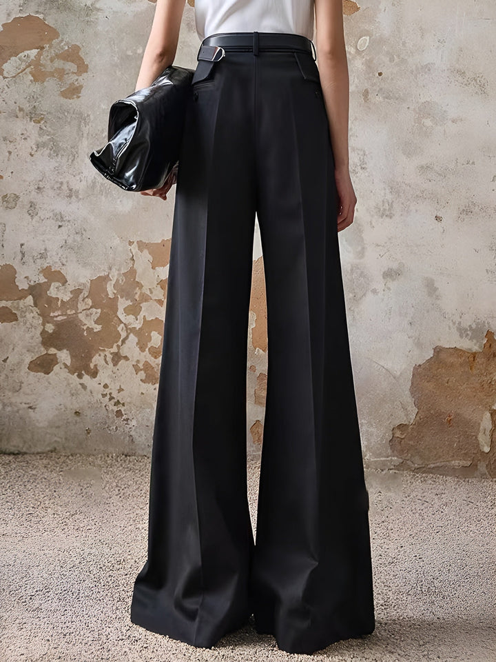 High-Waist Schlaghosen ohne Gürtel